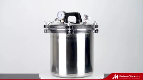 Autoclave portátil de esterilizador a vapor de aço inoxidável com marcação CE