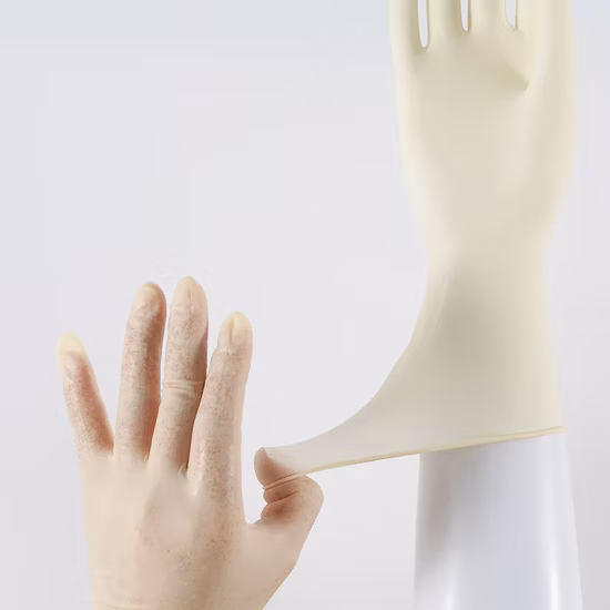 Luvas de exame de látex/luvas descartáveis ​​consumíveis médicos de nitrilo